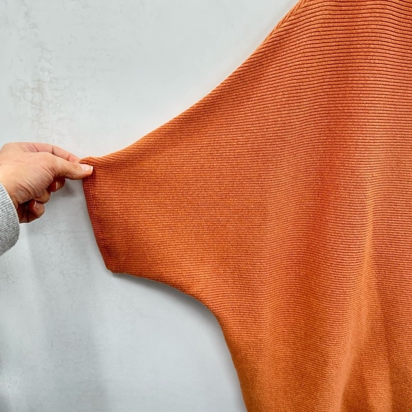 REVOLVE THE RESET L/XL Essential linen dolman sleeve rib woman oversized tunic - Picture 5 of 13